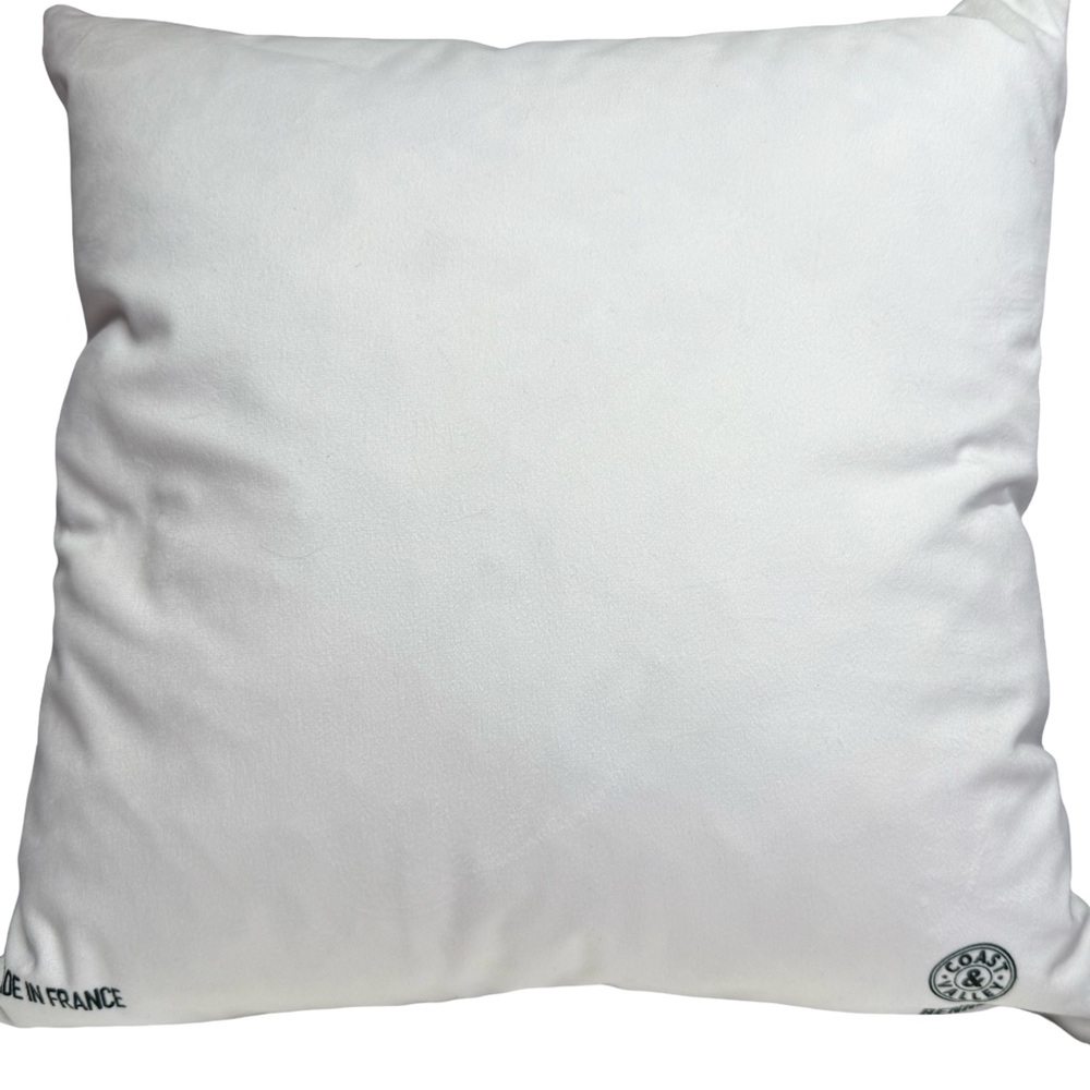 World Traveler Collection NWT Stunning Cream & Browns Velour 16” x 16” Pillow - Picture 6 of 8